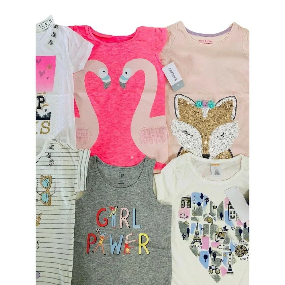 NEW‎ Girl’s Size 4 Short Sleeve 12 PIECE MIXED CLOTHING LOT Gymboree, Gap etc.